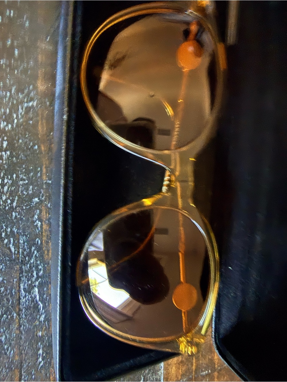 Versace women’s  Gold Frame Brown Lens Round Sunglasses